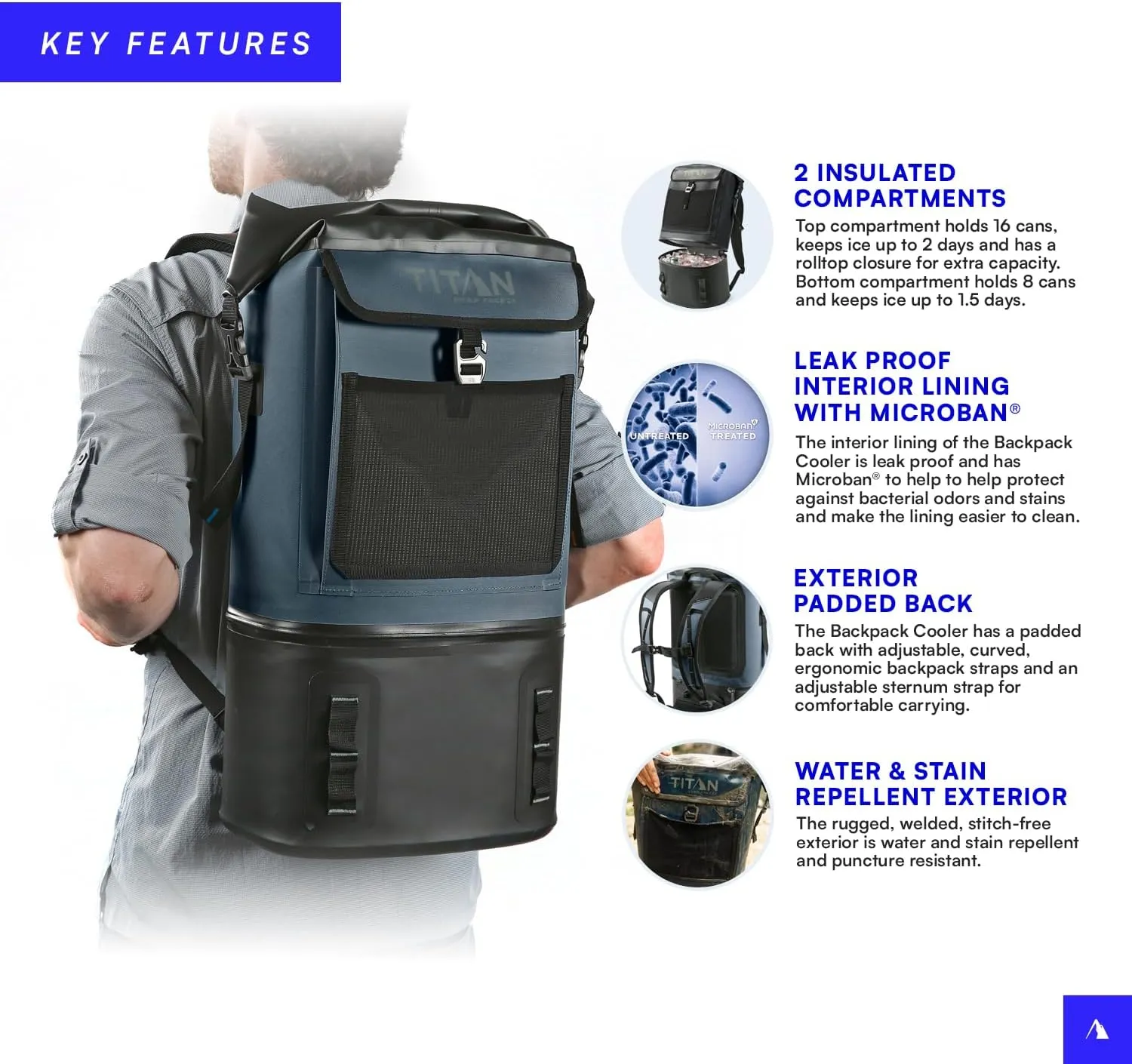 Titan by Arctic Zone Deep Freeze Welded Backpack Cooler