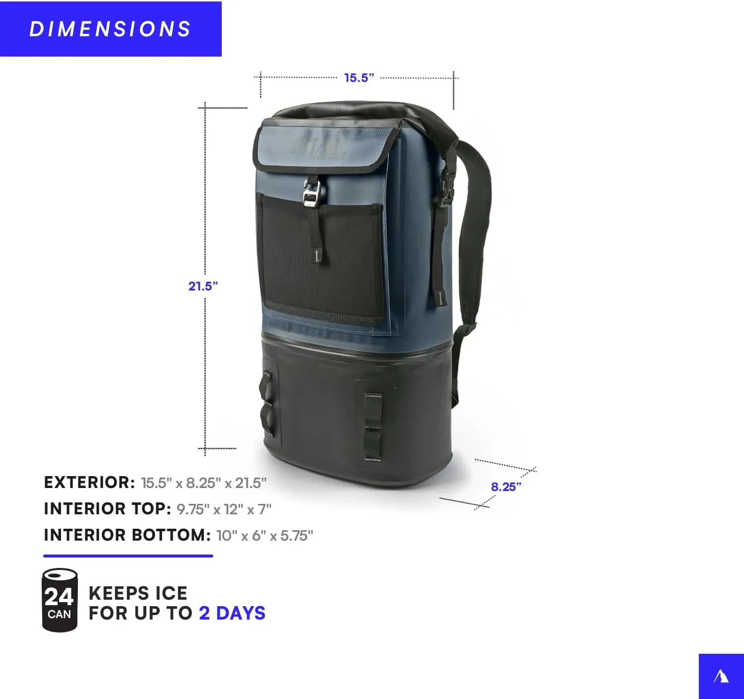 Titan by Arctic Zone Deep Freeze Welded Backpack Cooler