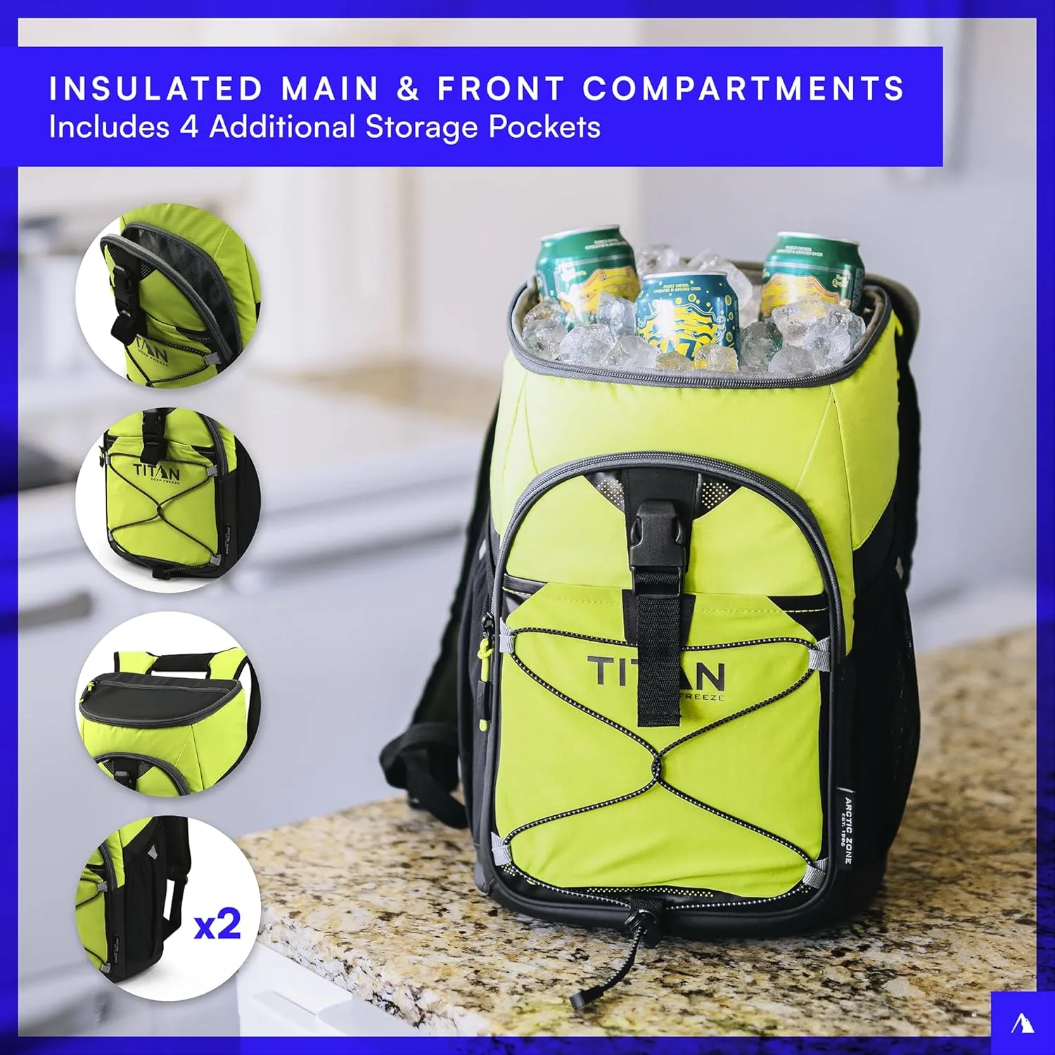 Titan Deep Freeze Backpack Cooler 24 Can Cooler Bag Insulation