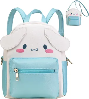 Toddler Cute Mini Backpack for Kids - Kawaii Casual Small Shoulder Bag, Girl Real Littles Preschool Cartoon Design, Simple Modern Baby Kindergarten Leash Bag, Anime Themed Gift(Blue)