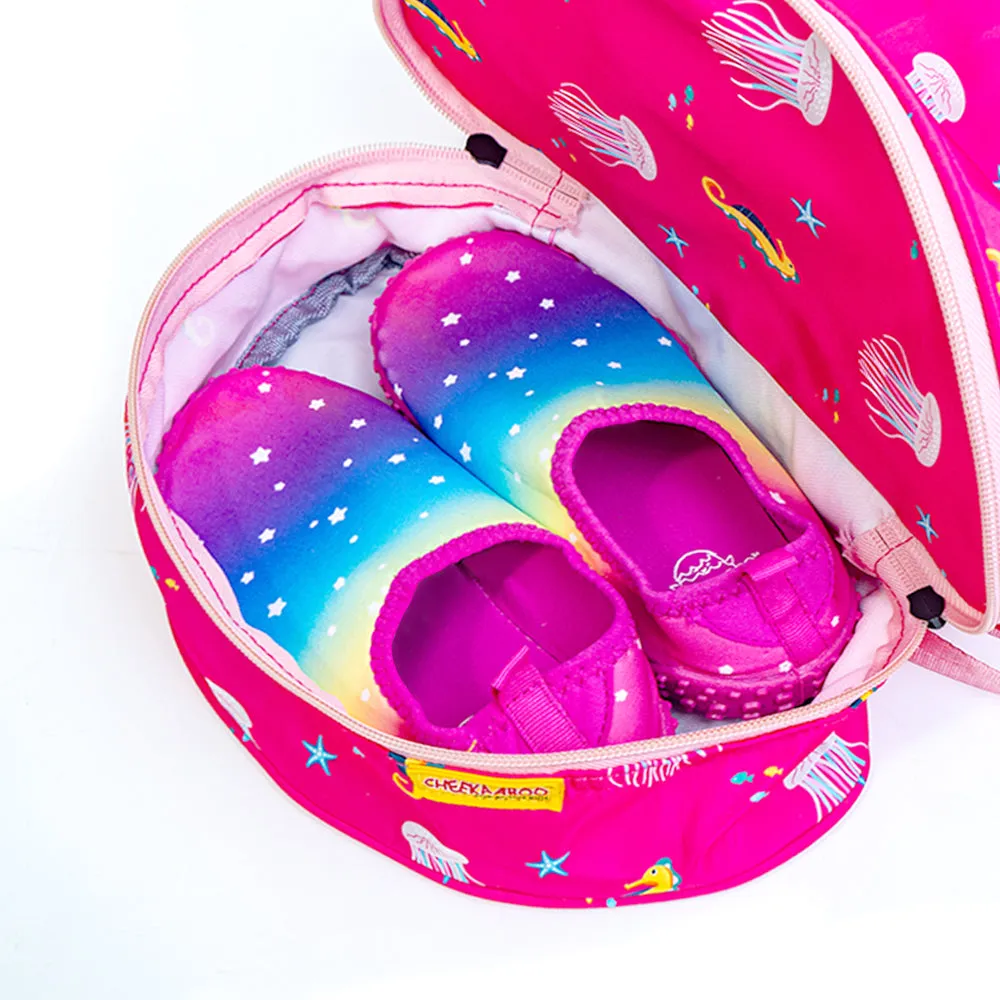 Toddler Lightweight Under The Sea Drawstring Bag - Pink Jellyfish