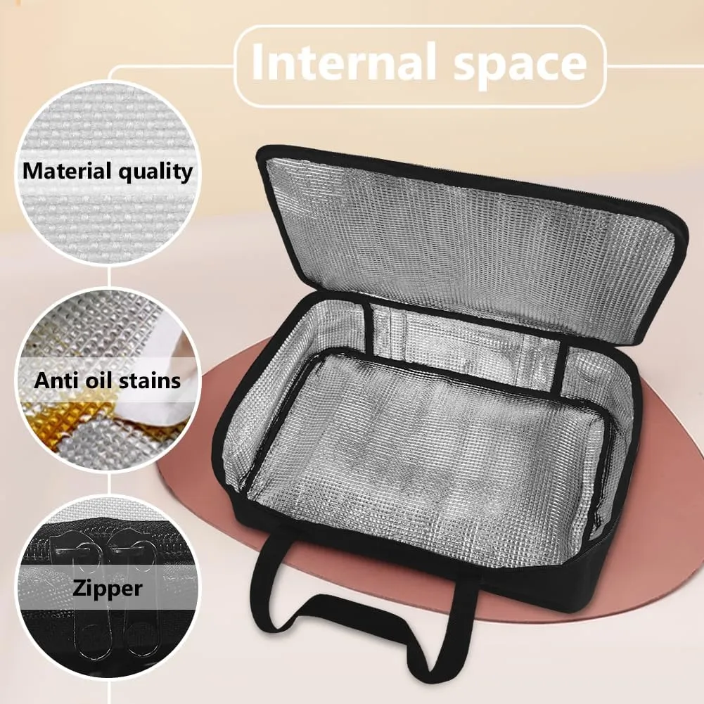 TODIYADDU Insulated Casserole Dish Carrier Bag for Women Men Elegant Flowering Shrubs Food Warmer Container with Aluminum Film Lining Lasagna Holder Tote for Picnics Cookouts Traveling Holiday Gifts