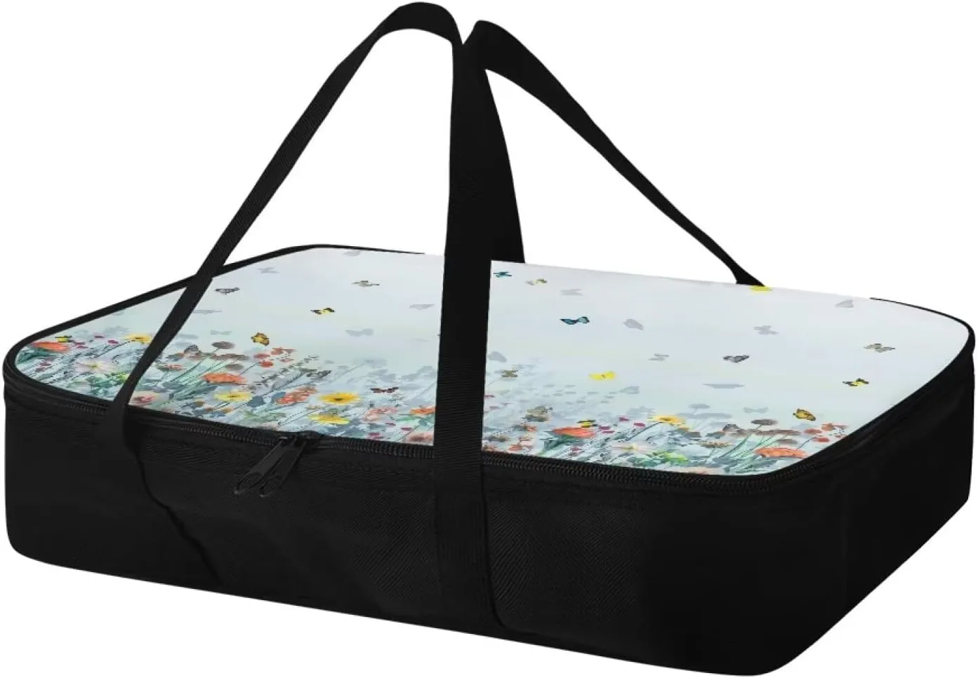 TODIYADDU Insulated Casserole Dish Carrier Bag for Women Men Elegant Flowering Shrubs Food Warmer Container with Aluminum Film Lining Lasagna Holder Tote for Picnics Cookouts Traveling Holiday Gifts
