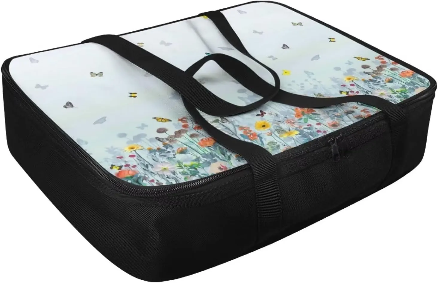 TODIYADDU Insulated Casserole Dish Carrier Bag for Women Men Elegant Flowering Shrubs Food Warmer Container with Aluminum Film Lining Lasagna Holder Tote for Picnics Cookouts Traveling Holiday Gifts