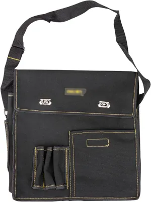 Tool Bag Tool Bag Canvas Storage Bag Shoulder Handbag for Mechanic HVAC Engineer, 32x31cm, Black