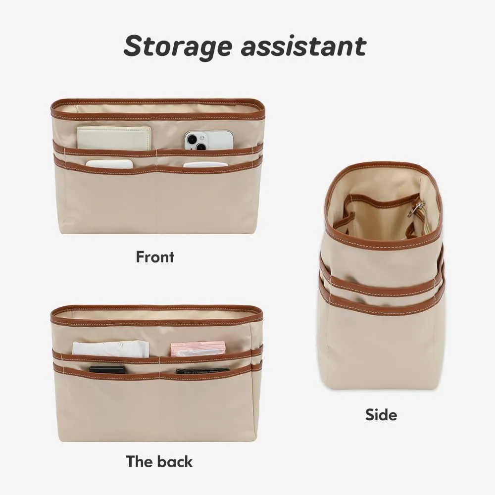 Tote Bag Insert Purse Organizer Insert with Cup Holder Dividers for Inside Purse (Large)