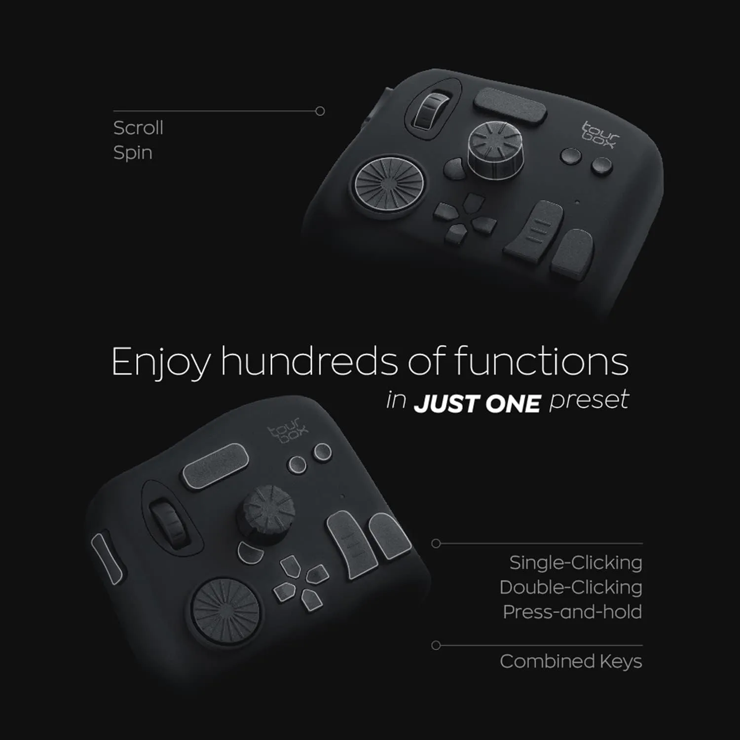 TourBox NEO - Custom Controller for Photo Video Editing, Color Grading, Illustration, MacOS/Windows, Photoshop Lightroom Davinci Resolve After Effects Premiere Final Cut Pro Programmable Keyboard