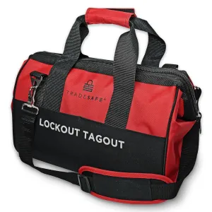 TRADESAFE Lockout Tagout Bag for Loto Devices - Polyester Canvas Lock Out Tag Out Kit Bag, Heavy Duty Tool Bag Organizer, 16-1/2 x 8-1/2 x 11-1/2 inches