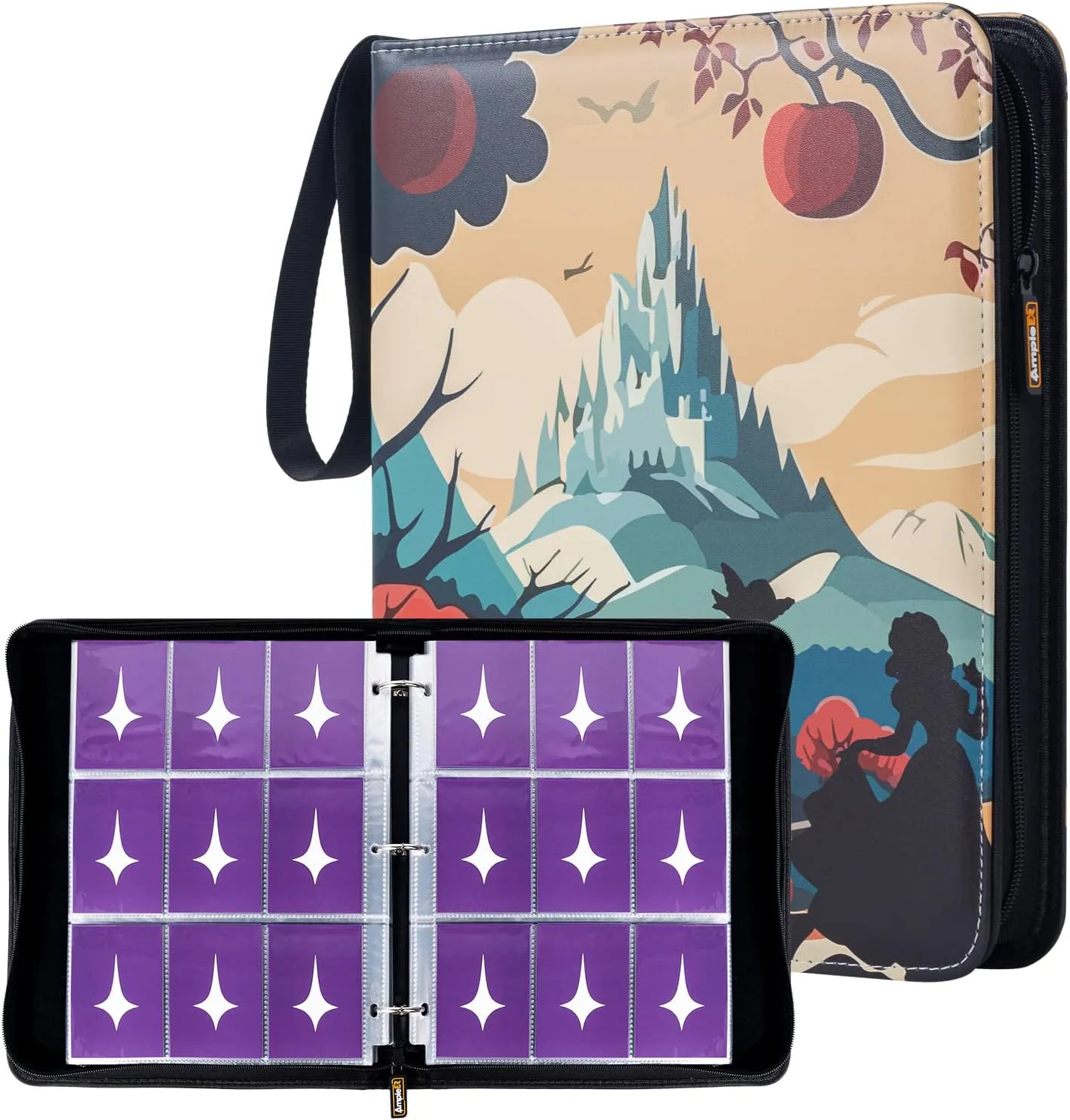 Trading Card Binder, 9 Pocket Sleeves Compatible with 900 Lorcana Cards, fits for MTG TCG Storage Display Collection (SW)