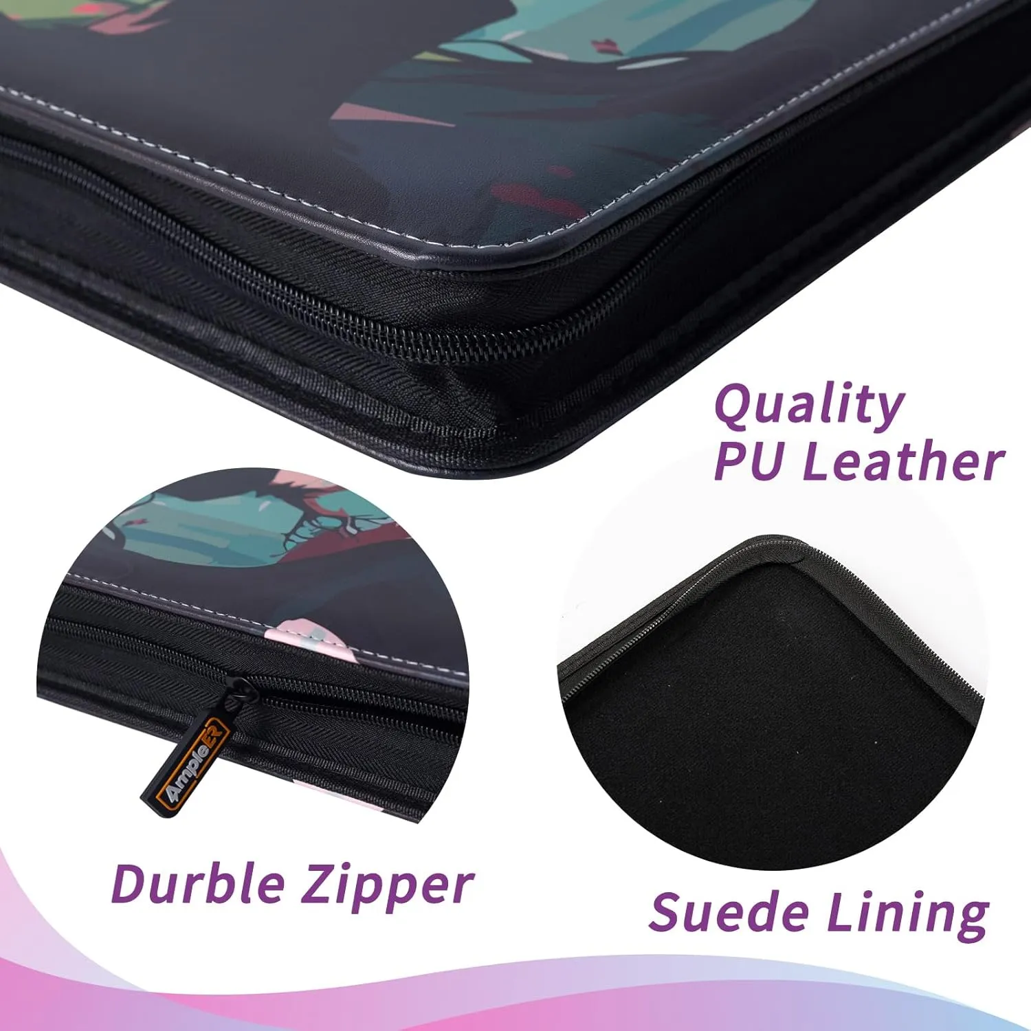 Trading Card Binder, 9 Pocket Sleeves Compatible with 900 Lorcana Cards, fits for MTG TCG Storage Display Collection (SW)