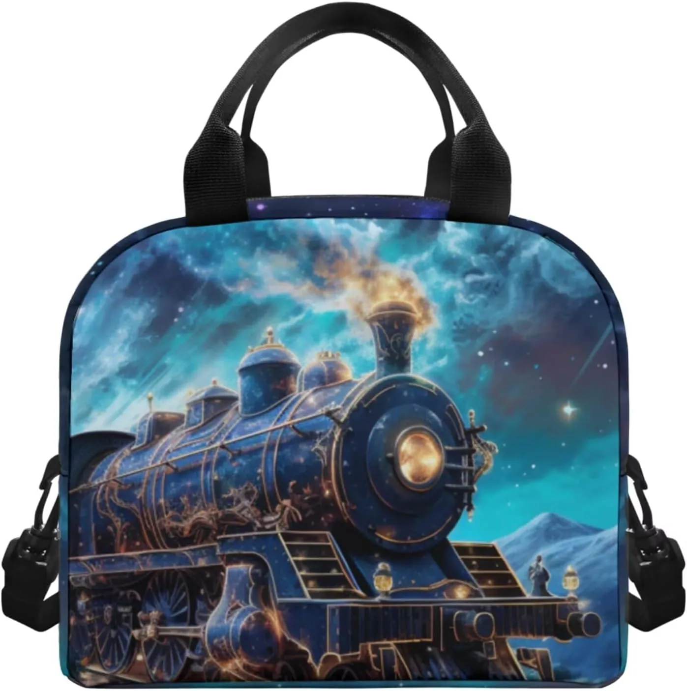 Train Bookbags for 5th Grade Girls Boys Backpack with Lunch Bag Pencil Case and Bookmark Cool School Bag for Elementary School or Kindergarten Students Back to School or Travel