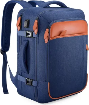 Travel Backpack, 17Inch Laptop Backpack, Carry-on Approved Bag for Men & Women, Waterproof Luggage with Packing Cubes, Shoe Pocket, Personal Item Size for Flights