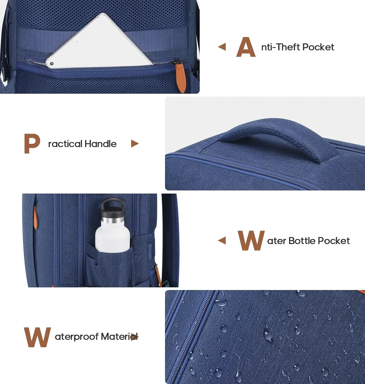 Travel Backpack, 17Inch Laptop Backpack, Carry-on Approved Bag for Men & Women, Waterproof Luggage with Packing Cubes, Shoe Pocket, Personal Item Size for Flights