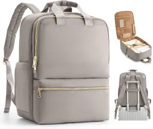 Travel Backpack Carry On Flight Approved Large Travel Backpack For Women Carry On Backpack Personal Item Travel Bag Laptop Teacher Backpack Work Backpack For Traveling On Airplane Khaki