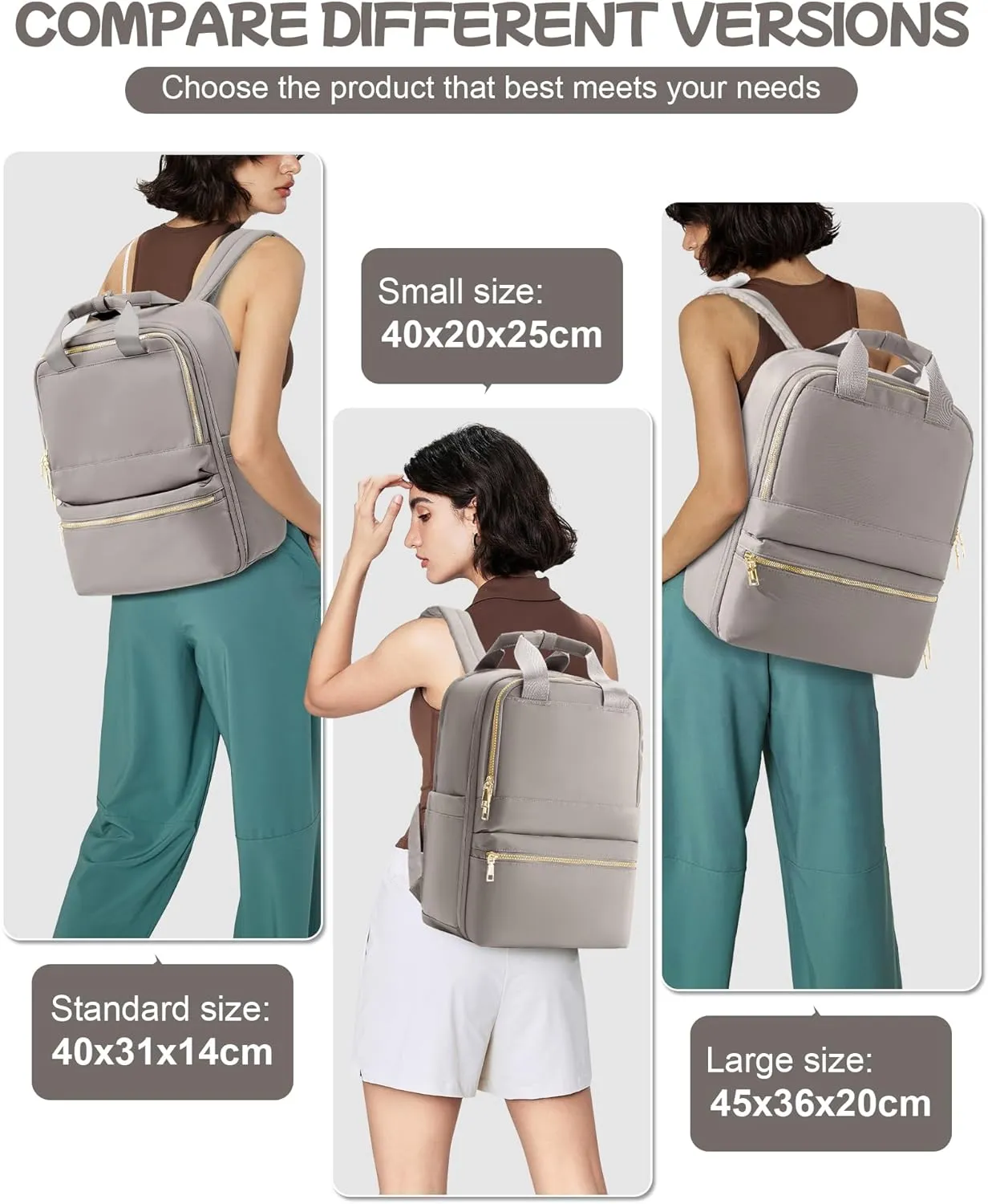 Travel Backpack Carry On Flight Approved Large Travel Backpack For Women Carry On Backpack Personal Item Travel Bag Laptop Teacher Backpack Work Backpack For Traveling On Airplane Khaki