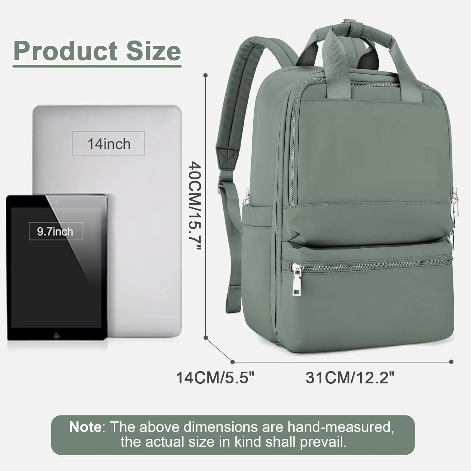 Travel Backpack Carry On Flight Approved Small Travel Backpack For Women Carry On Backpack Personal Item Travel Bag Laptop Teacher Backpack Work Backpack For Traveling On Airplane Army Green