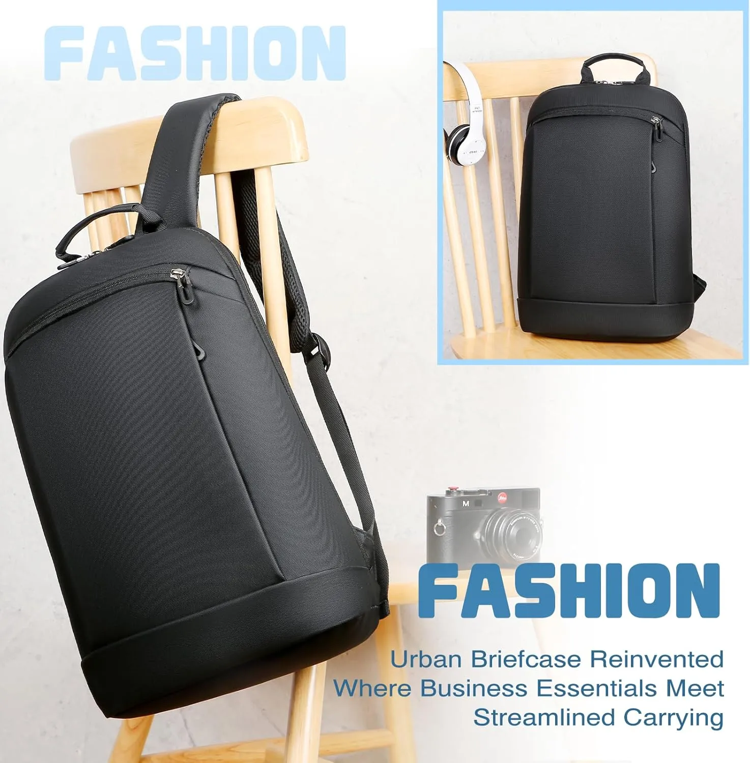 Travel Backpack for Men Women, Carry on Backpack, TSA 15.6 inch Laptop Backpack Flight Approved, Waterproof Personal Item Travel Bag, Business Work Weekender Bag Daypack Luggage - Black