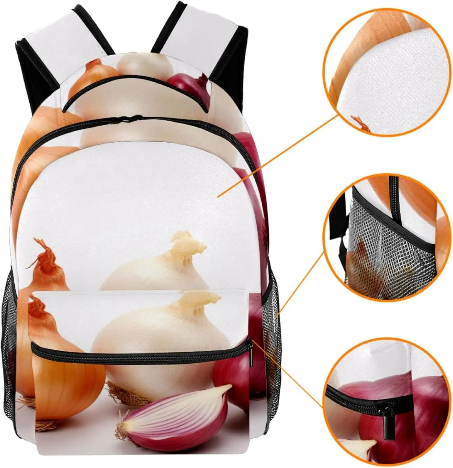Travel Backpack for Men,Backpack for Women,Vegetables Onion and Garlic,Backpack