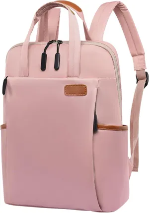 Travel Backpack for Women Laptop Backpack Large Capacity Resistant Casual Daypack for Work Business Weekender Hiking (Pink)