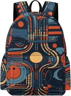 Travel Backpack for Women Men Carry On Backpack Complex Patterns Luggage Daypack 16.5 Inch Laptop Backpack