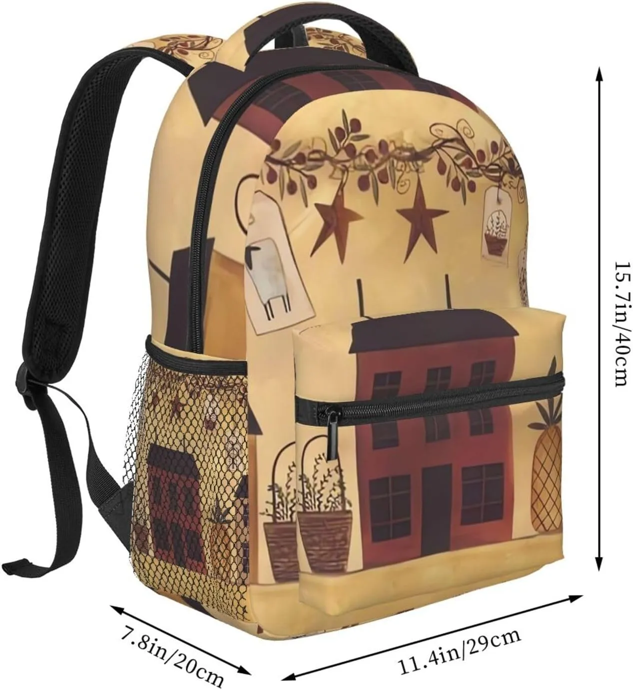 Travel Backpack for Women Men Casual Carry On Back Pack Brown Bear 15.6inch Laptop Backpack