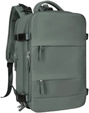 Travel Backpack Overnight Bag for Weekender, Trip, Backpacking, Camping, Army Green