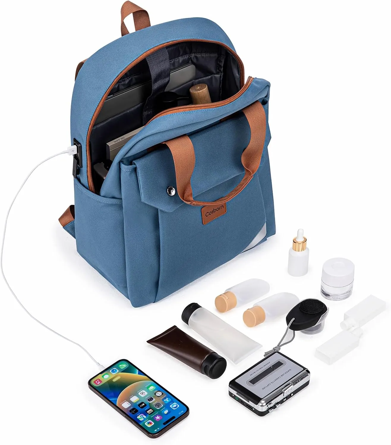 Travel Backpack with External USB Port, Durable Lightweight Backpack with One Laptop Compartment, Large backpack for Travel, College and Daily Use