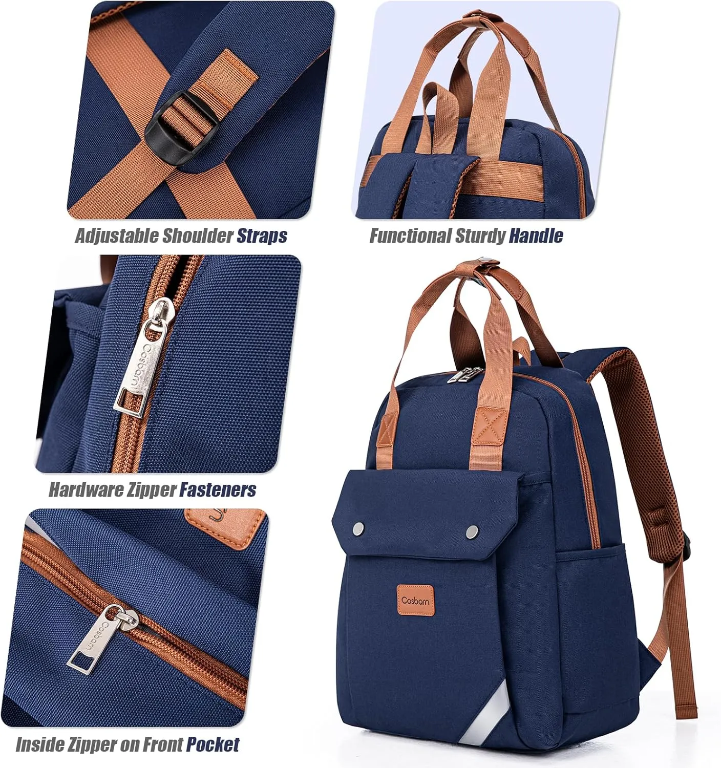 Travel Backpack with External USB Port, Durable Lightweight Backpack with One Laptop Compartment, Large backpack for Travel, College and Daily Use