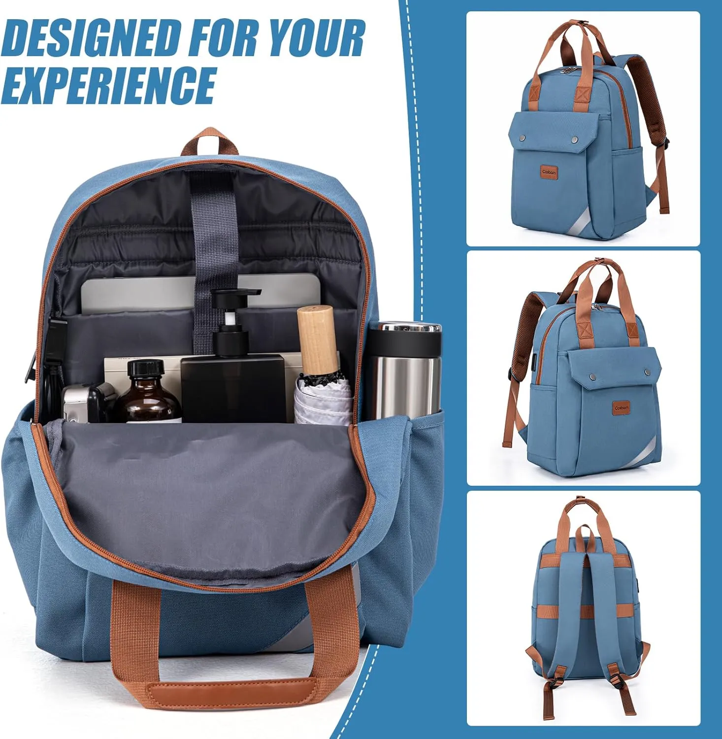 Travel Backpack with External USB Port, Durable Lightweight Backpack with One Laptop Compartment, Large backpack for Travel, College and Daily Use