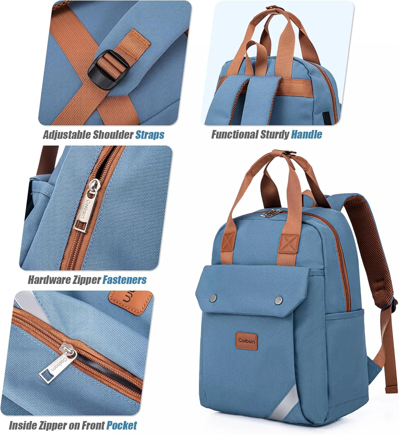 Travel Backpack with External USB Port, Durable Lightweight Backpack with One Laptop Compartment, Large backpack for Travel, College and Daily Use
