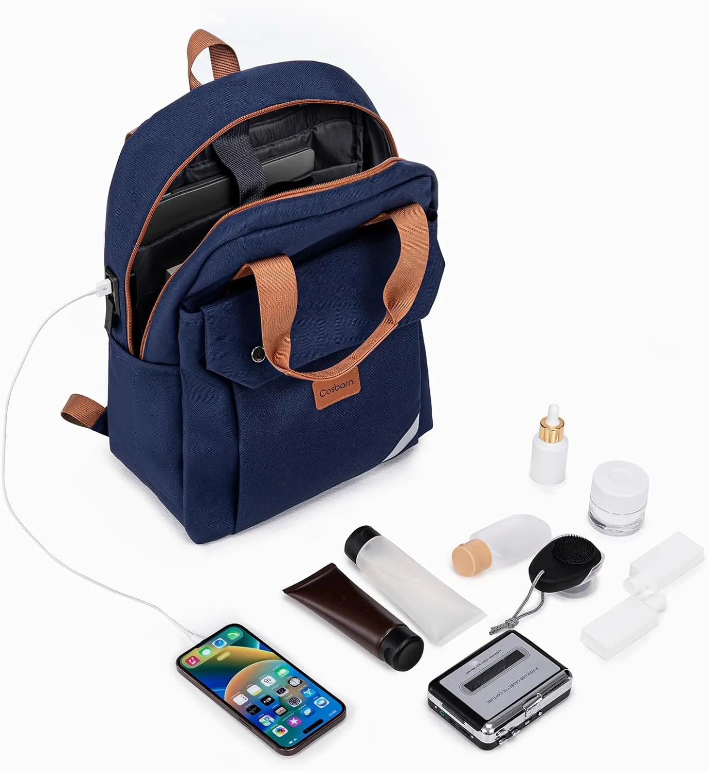 Travel Backpack with External USB Port, Durable Lightweight Backpack with One Laptop Compartment, Large backpack for Travel, College and Daily Use