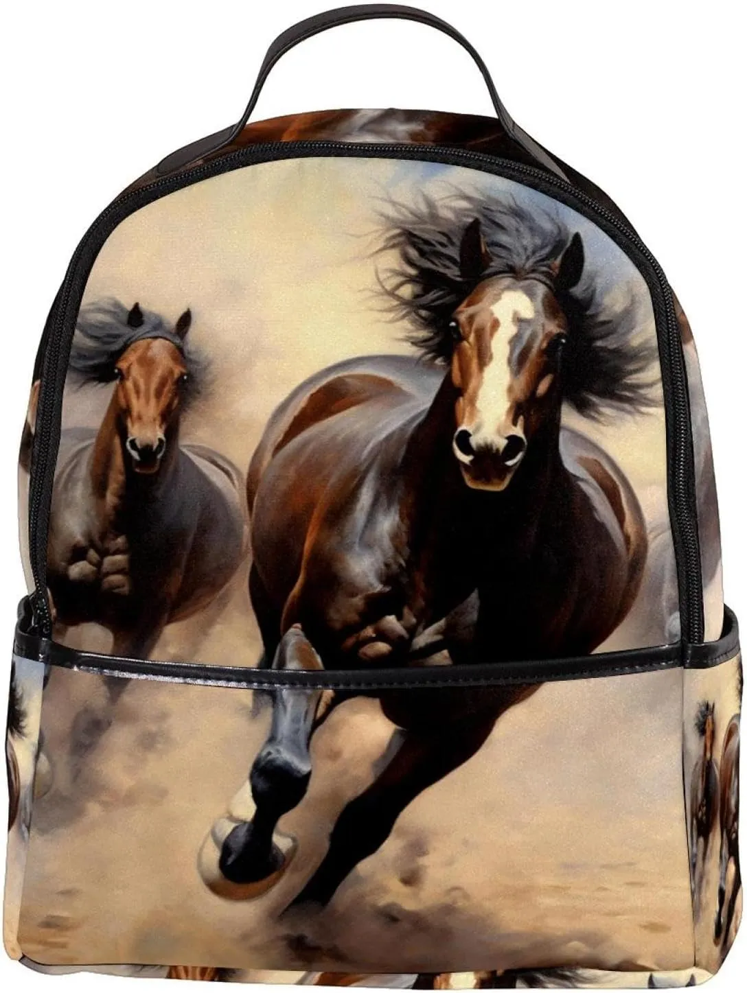 Travel Backpack,Work Backpack,Back Pack,Running Horse Prairie Animal,Backpack