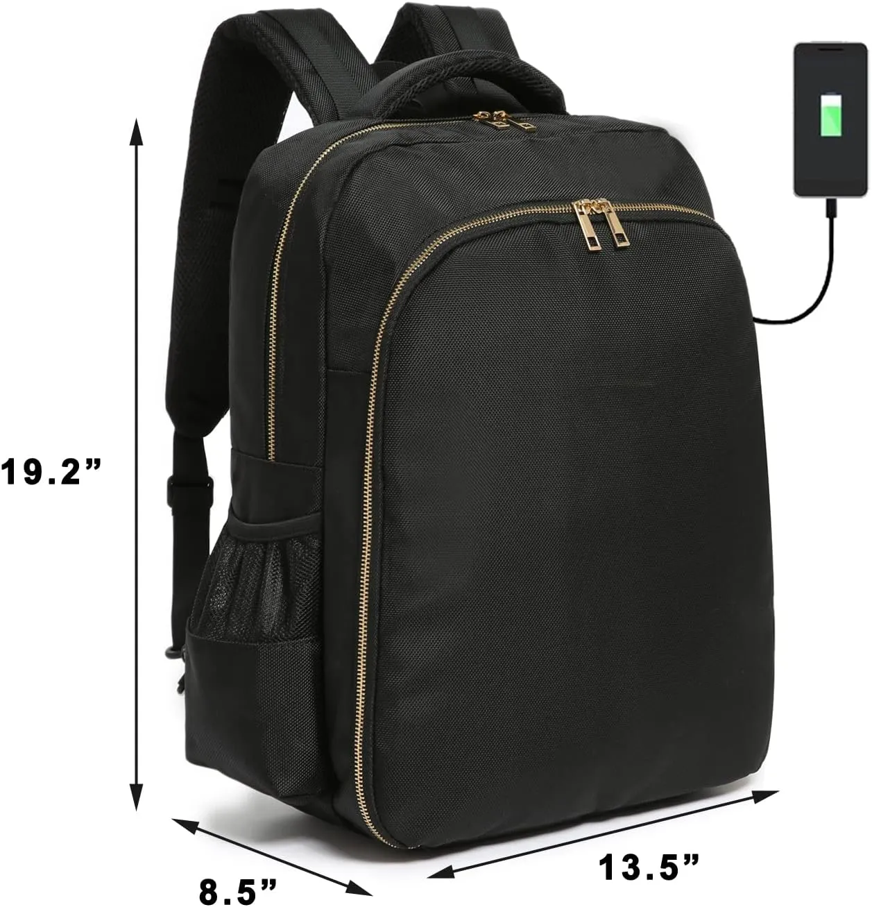 Travel Bag for Clippers and Supplies Large Case Organizer for Barbers Large Portable Backpack Bag for Hairstylists Tools (BLACK WITH USB)