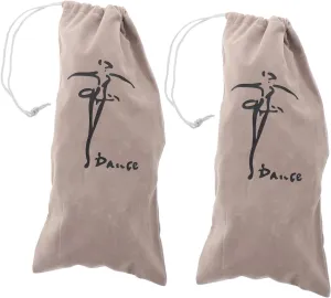 Travel Dance Shoes Bag for Women 2pcs Mesh Ballet Shoe Bag Drawstring Closure Ballet Slippers