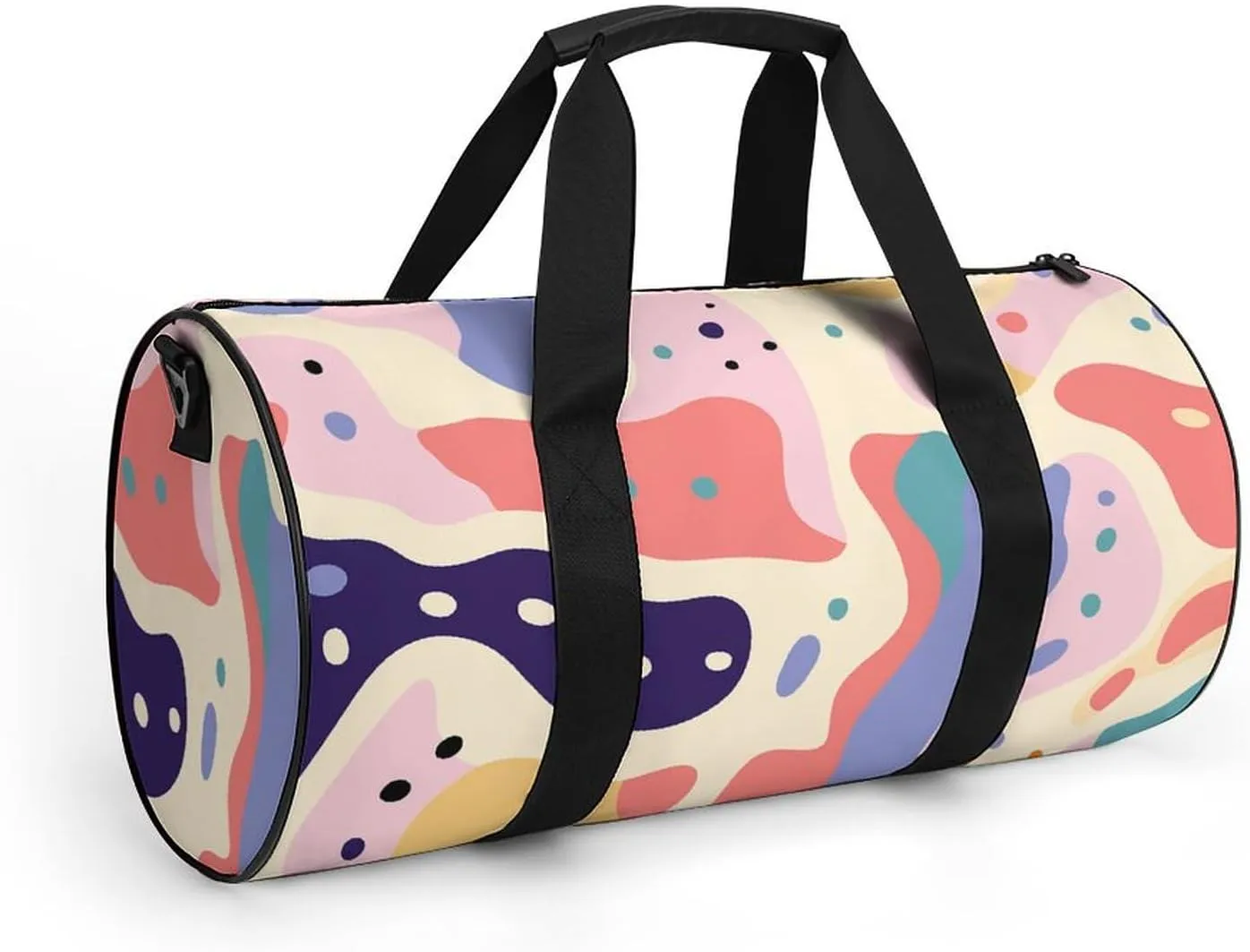 Travel Duffel Bag for Men And Women,Colorful Shape Pattern Waterproof Sports Fitness Bag Portable Travel Duffel Bag