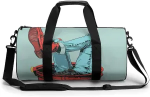 Travel Duffel Bag for Men And Women,Dumped in Trash Can Waterproof Sports Fitness Bag Portable Travel Duffel Bag