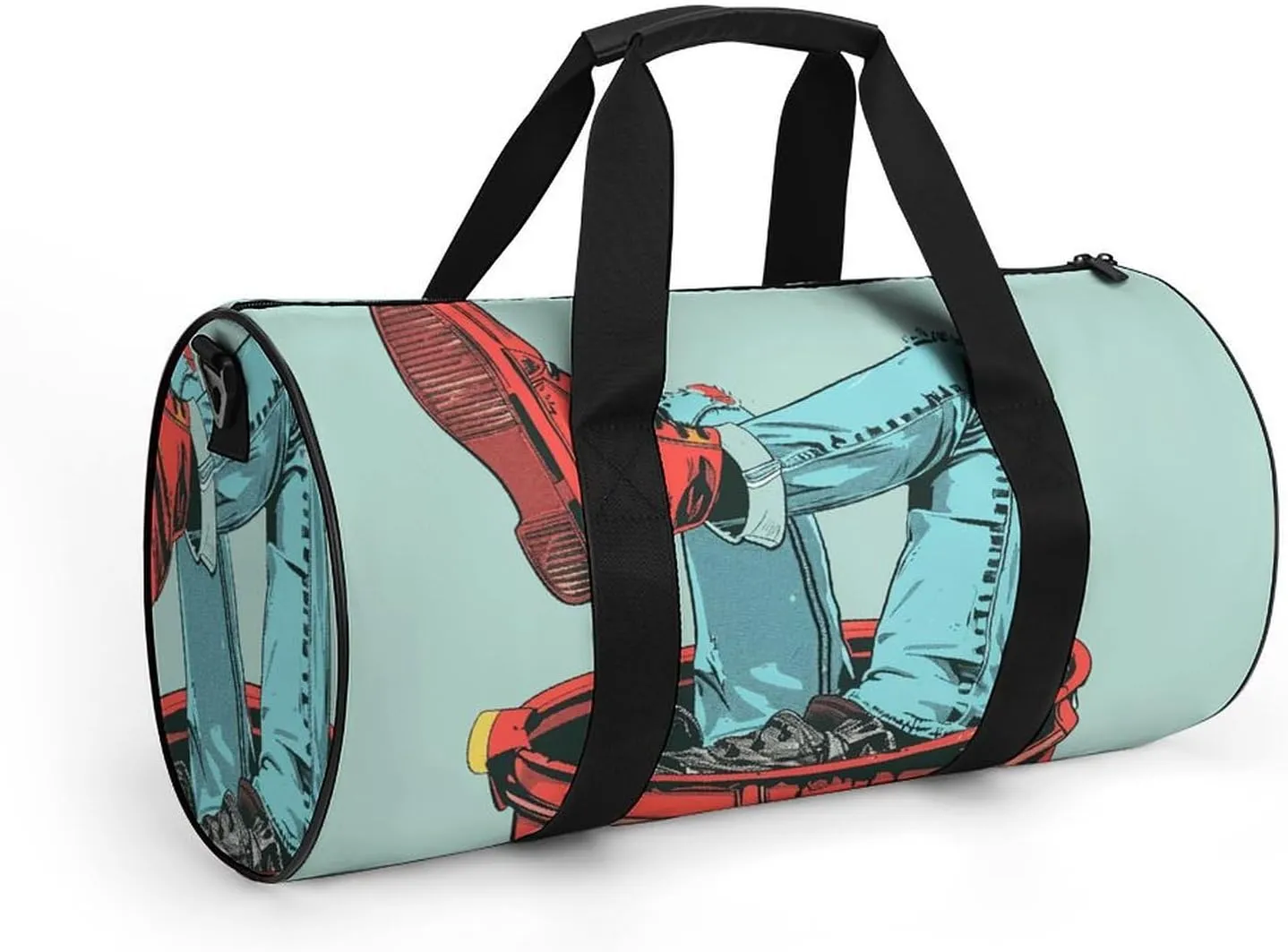 Travel Duffel Bag for Men And Women,Dumped in Trash Can Waterproof Sports Fitness Bag Portable Travel Duffel Bag