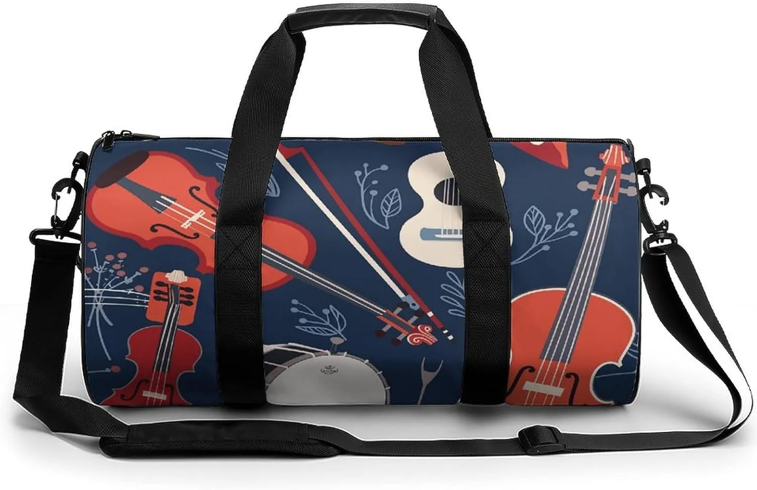 Travel Duffel Bag for Men And Women,Musical Instrument Pattern Waterproof Sports Fitness Bag Portable Travel Duffel Bag