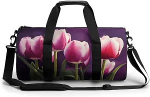 Travel Duffel Bag for Men And Women,Tulips Waterproof Sports Fitness Bag Portable Travel Duffel Bag
