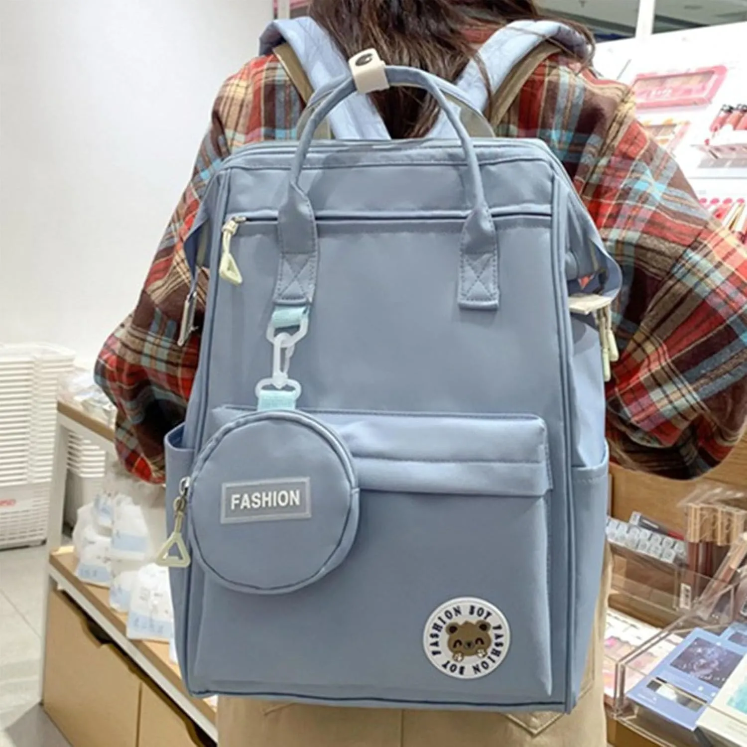 Travel Laptop Backpack for Women Men Blue Carry on Flight Approved Backpack for College Teacher Nurse Large Lightweight Work Backpack Purse Bag Personal Item Backpacks