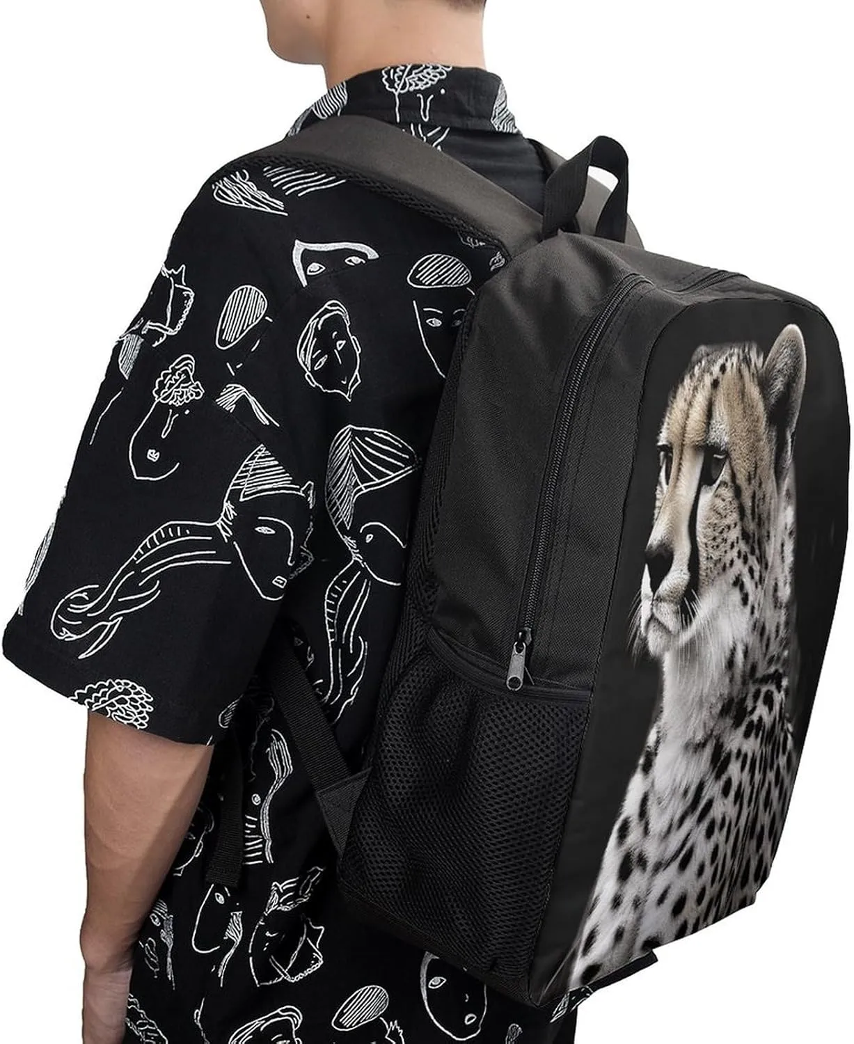 Travel Laptop Backpack Slim Durable Lightweight Back Pack Cute Cheetah Small Backpack For Women Men