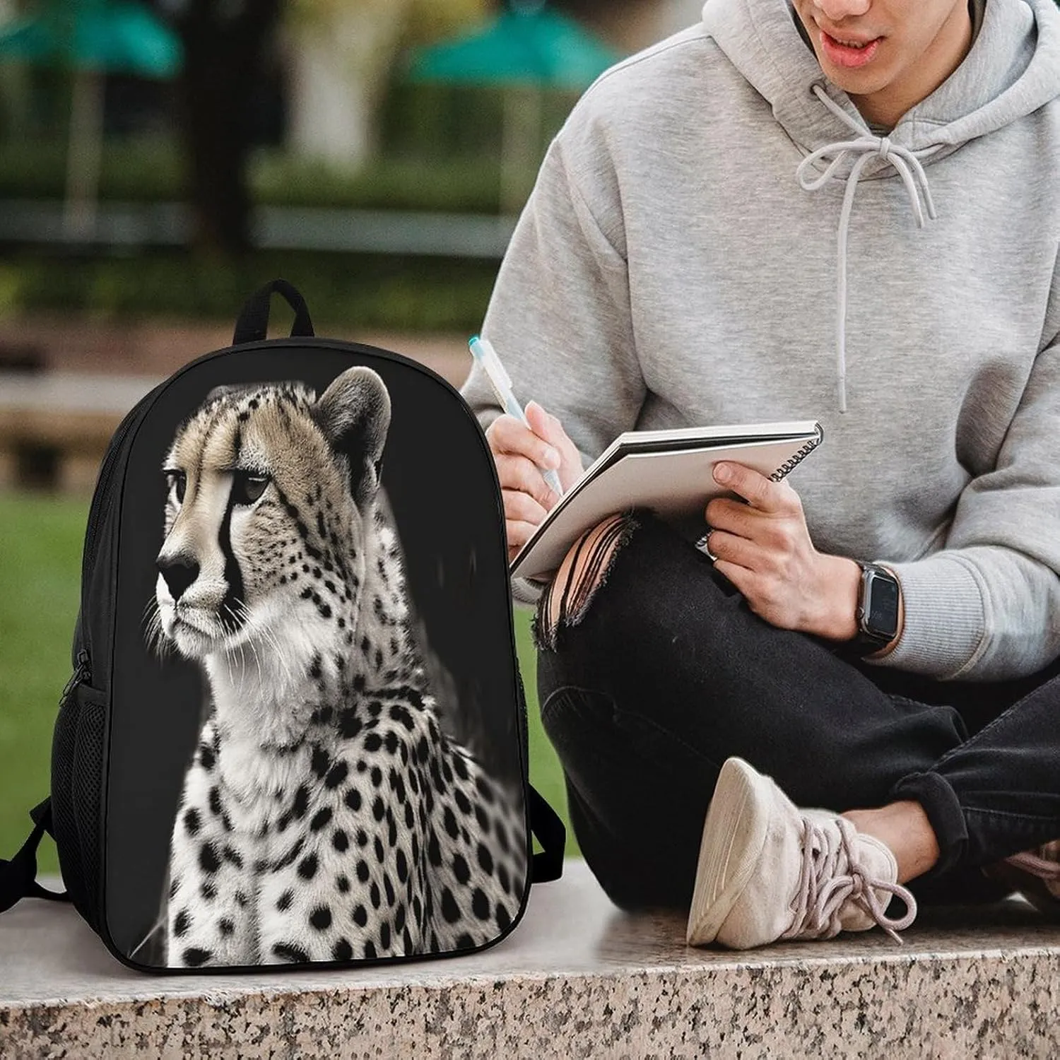 Travel Laptop Backpack Slim Durable Lightweight Back Pack Cute Cheetah Small Backpack For Women Men