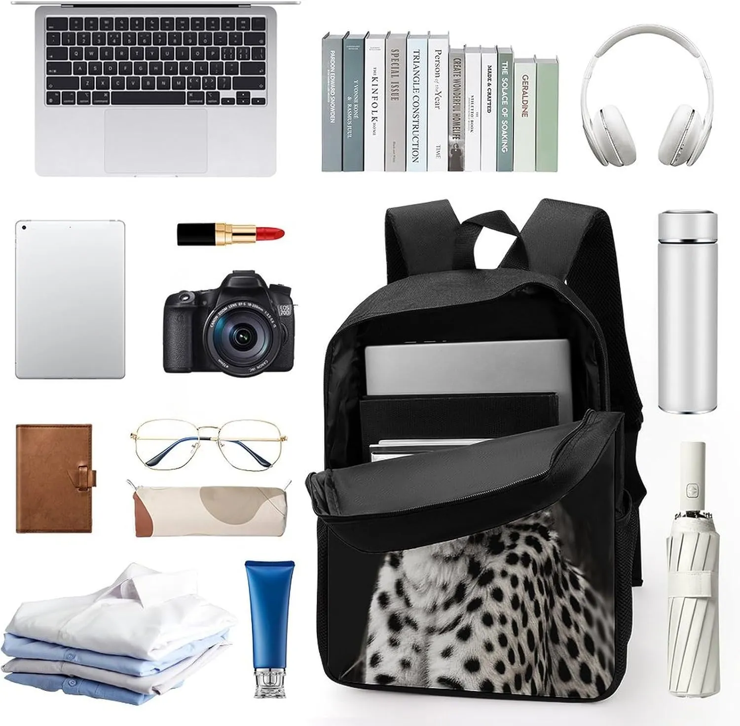 Travel Laptop Backpack Slim Durable Lightweight Back Pack Cute Cheetah Small Backpack For Women Men