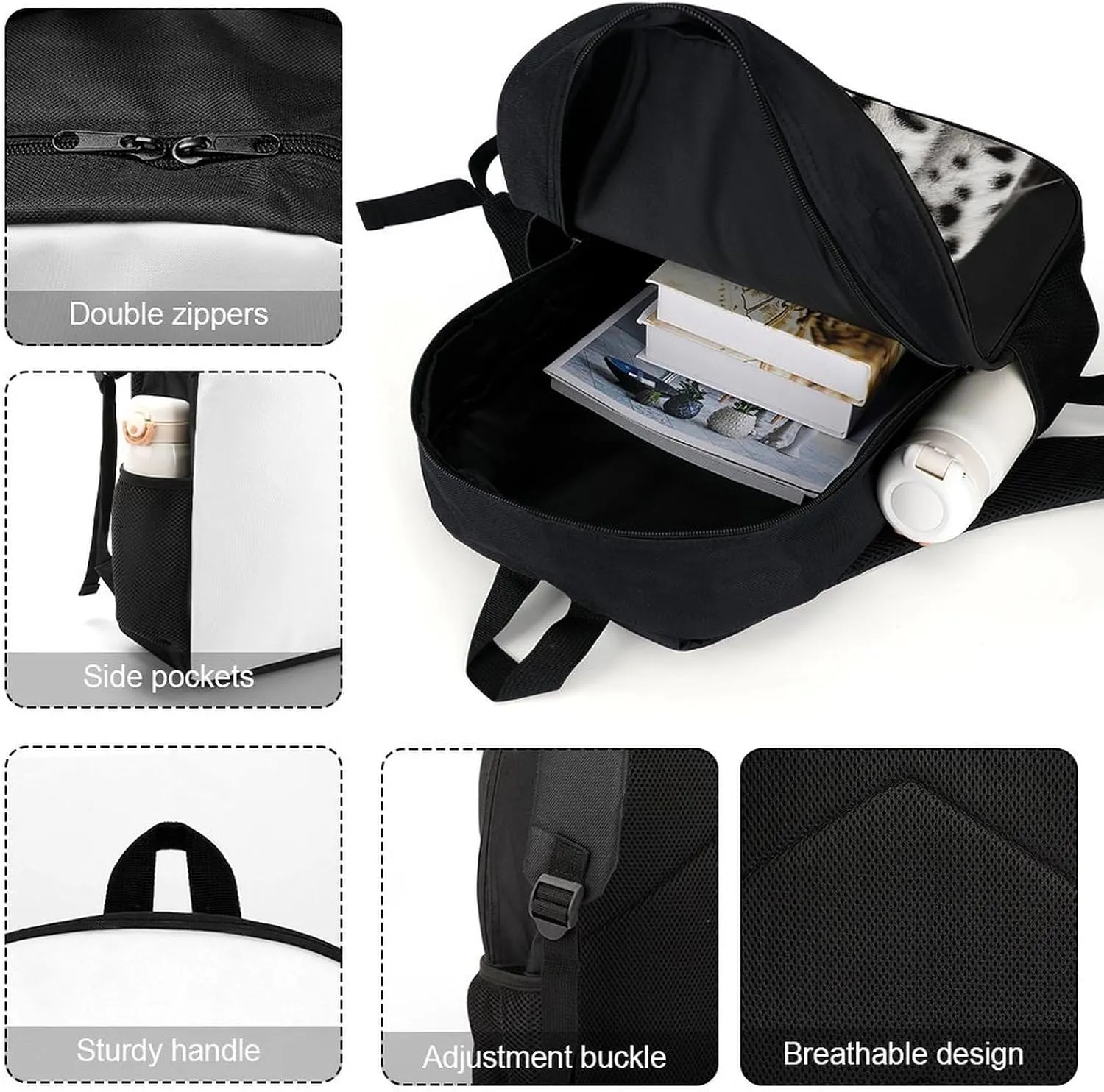 Travel Laptop Backpack Slim Durable Lightweight Back Pack Cute Cheetah Small Backpack For Women Men