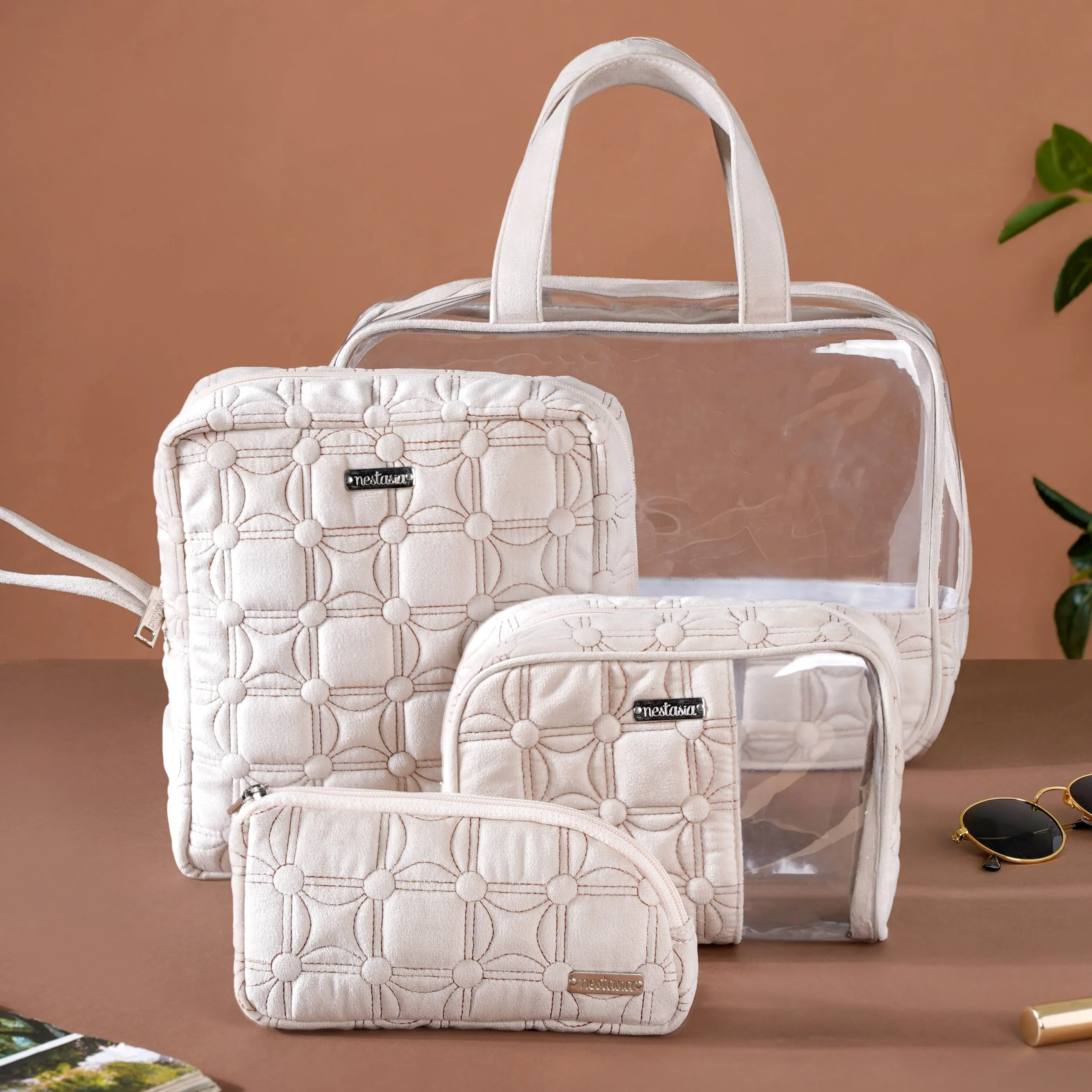 Travel Organizer Kit Set Of 4 Ivory