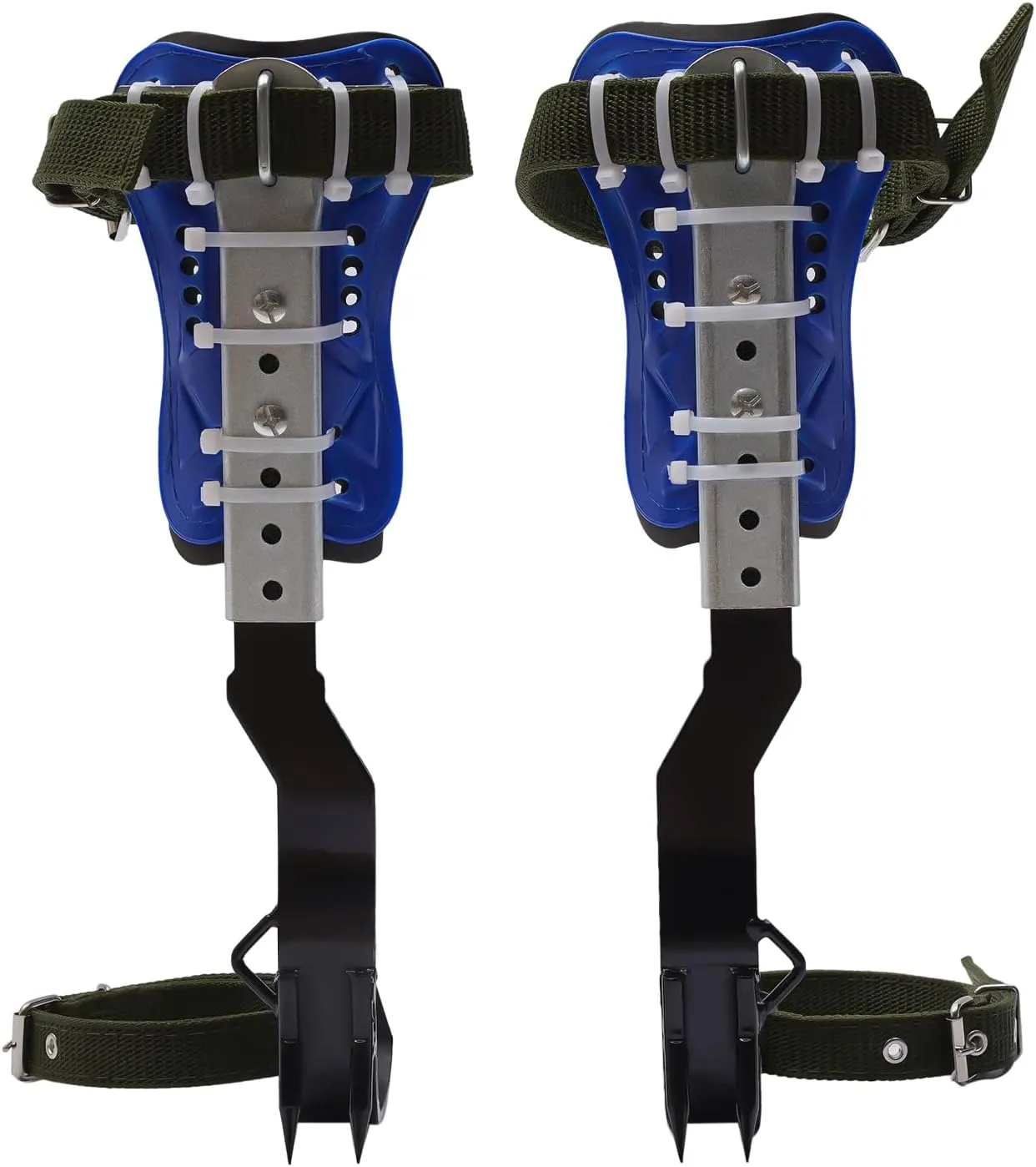 Tree Climbing Spikes, Cow Leather Tree Climbing Spikes Set, Tree Climbing Gear with Foot Straps, Safety Belt, Safety Rope, Gloves, Adjustable Tree Climbing Tool Set for Picking Fruit, Logging