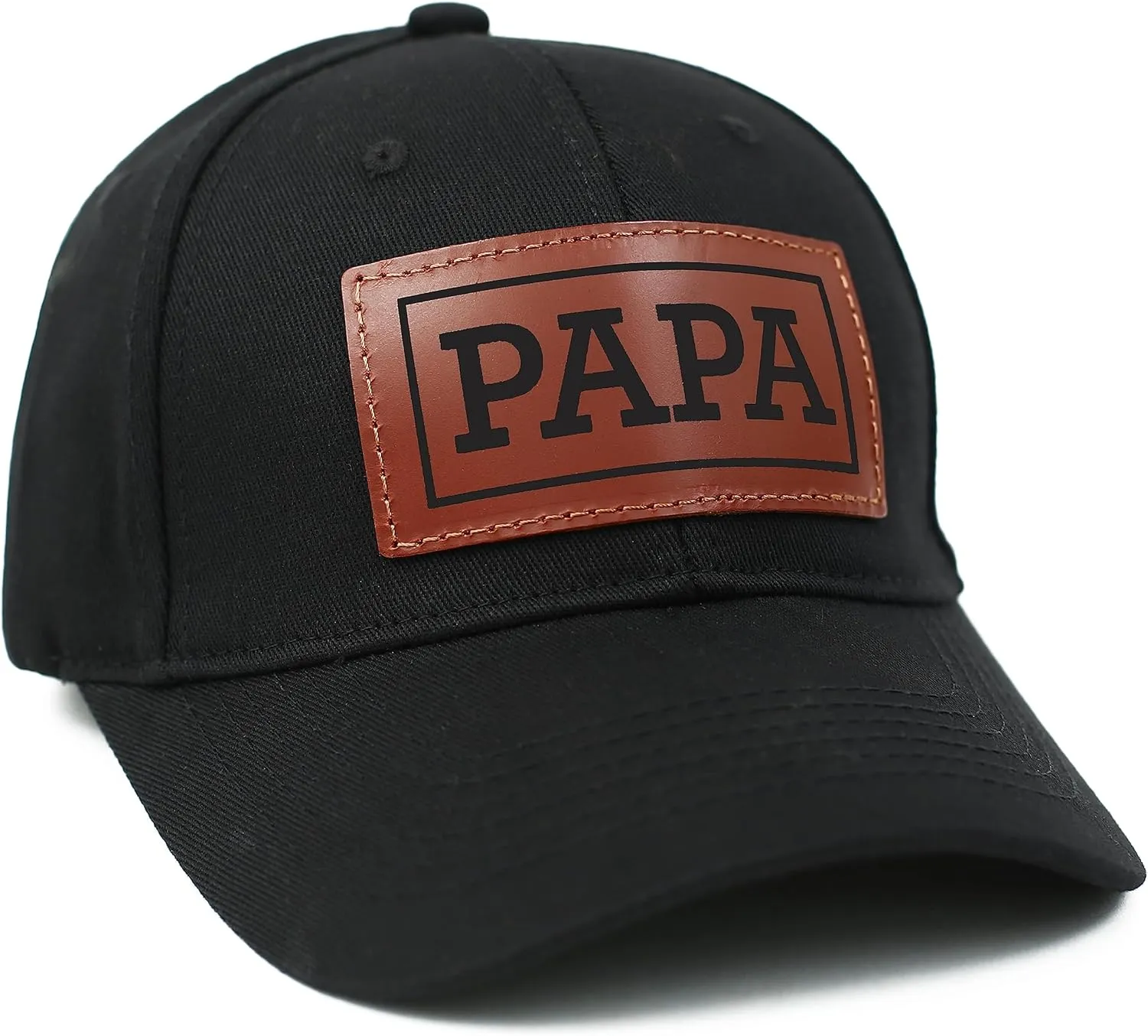 Trucker Hat for Dad, Baseball Hat Papa Cap Laser Engraved Leather Patch Trucker Hat