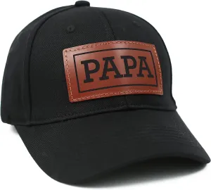 Trucker Hat for Dad, Baseball Hat Papa Cap Laser Engraved Leather Patch Trucker Hat
