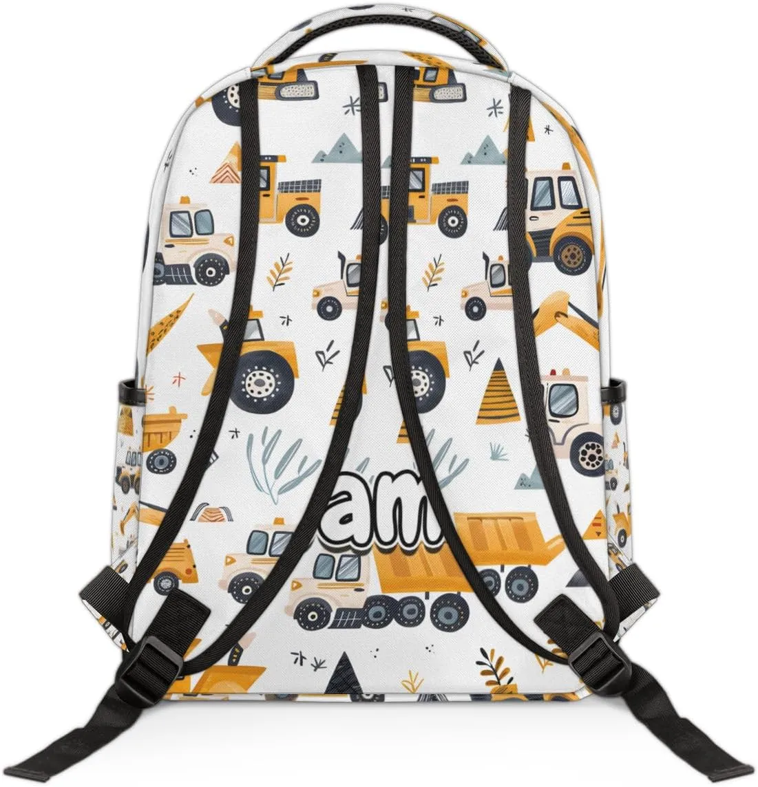 Trucks Personalized Laptop Backpack with Name Custom Shoulder Bags for Women Men Waterproof Travel Casual Daypack Laptop Bag Gifts 16.1in