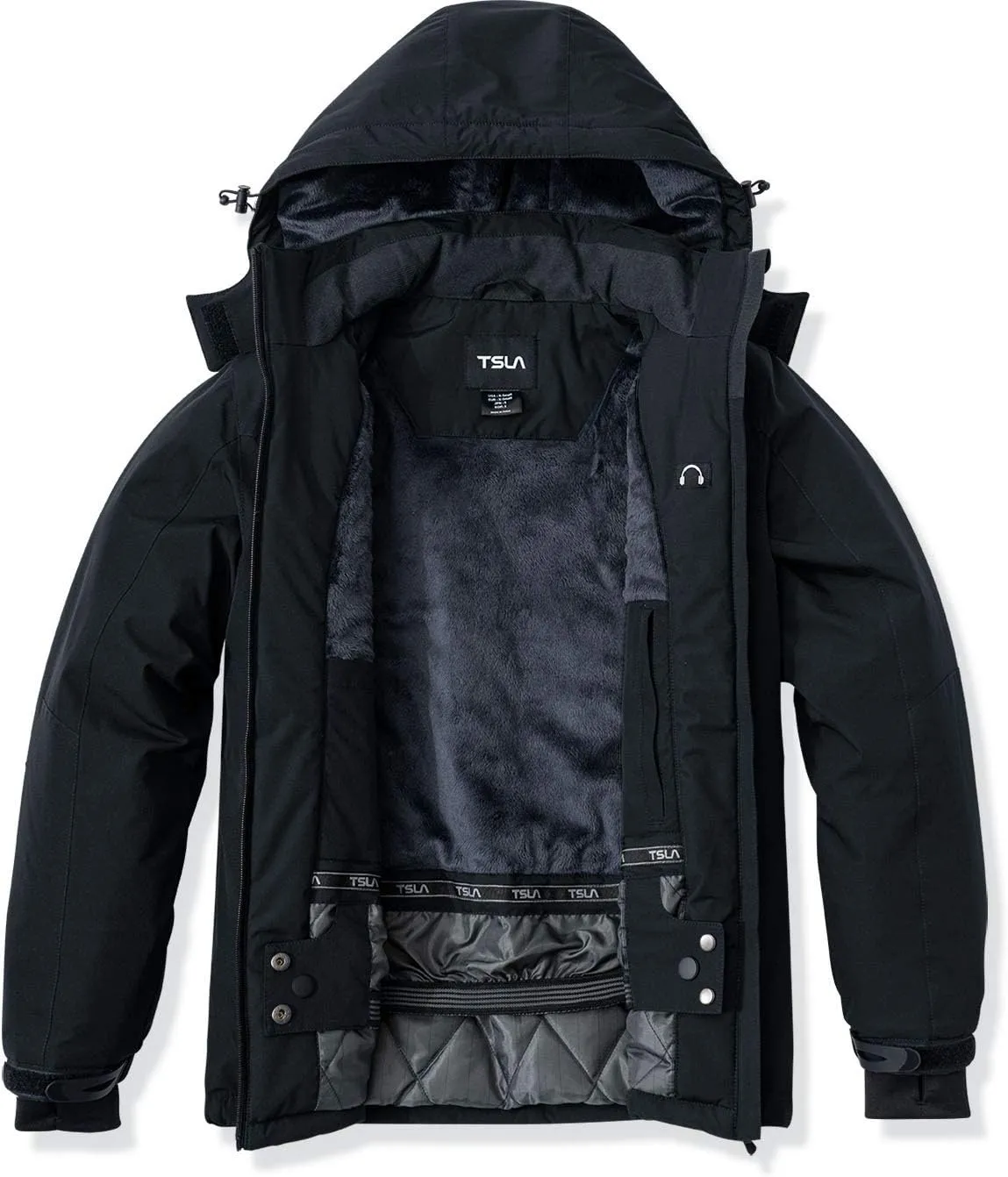 TSLA Women's Winter Ski Jacket, Waterproof Warm Insulated Snow Coats, Cold Weather Windproof Snowboard Jacket with Hood